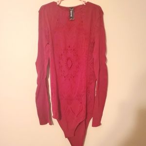 Blackmilk Wine Ornate Bodysuit